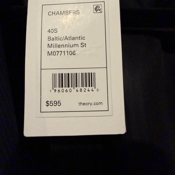 Theory Chambers Blazer Men’s Baltic Atlantic Millennium Stripe 100% Wool - Picture 4 of 8